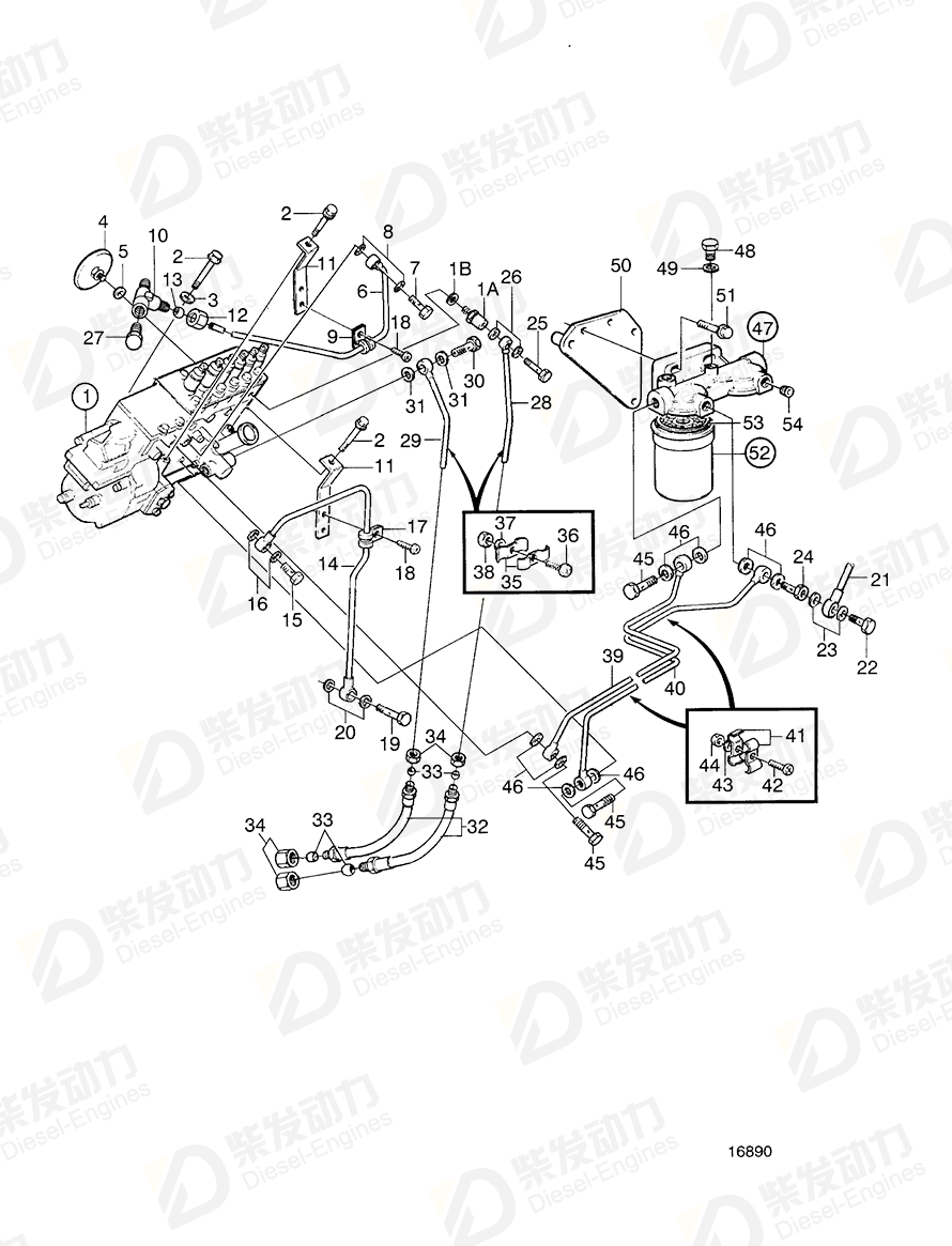 volvo penta Injection pump 3803718 Drawing volvo penta Injection pump 3803718 Drawing